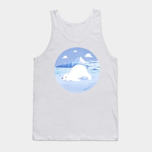 Polar bear in winter Tank Top